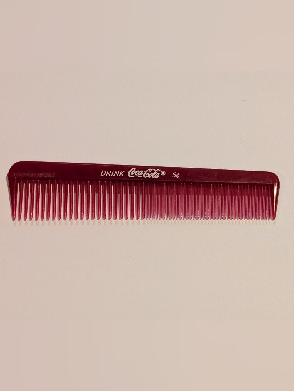Vintage 50s Drink Coca Cola Red Pocket Comb Hair Comb Advertising Rare Htf